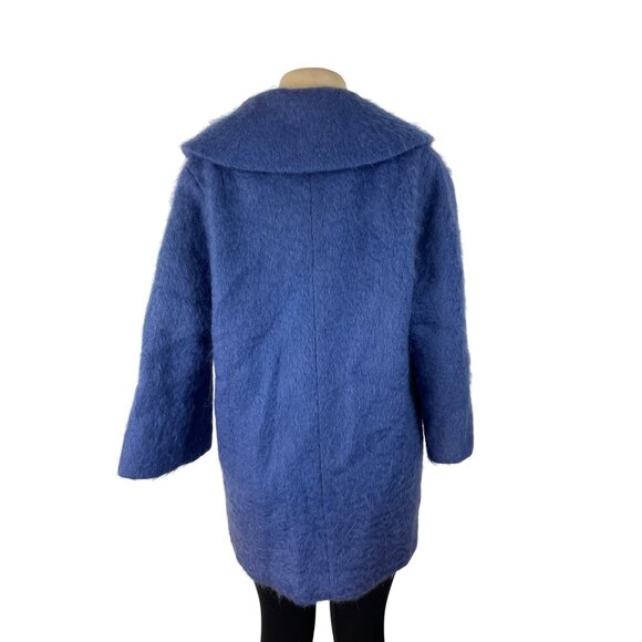 Vintage Sandison Womens Blue Double-Breasted Coat With Buttons - Picture 3 of 8